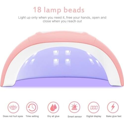 36W 18Pcs Beads UV LED Nail Lamp For Gel Nail Dryer Drying Nail Polish Lamp 30s/60s/90s Auto Sensor Nail Art Manicure Tools