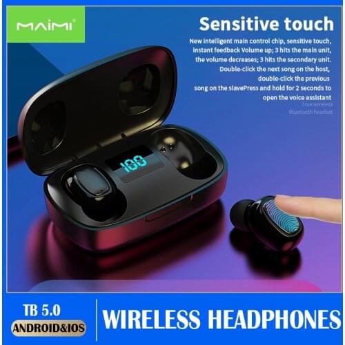 T10 Bluetooth Earphones Wireless Headphones Touch Control Sports Earbuds Microphone Works On All Smartphones Music Headset TWS