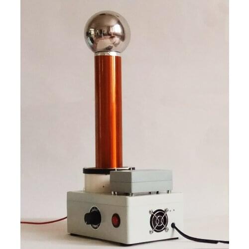 Tesla coil spark gap lightning simulator high frequency alternating current wireless transmission demonstration