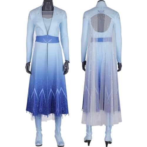Adult Elsa cosplay Dress For Girl Costume Halloween Party Dresses Custom Clothing