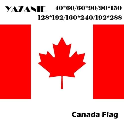 YAZANIE 60*90cm/90*150cm/120*180cm/160*240cm Printed Canada Flag Canadian Large Design Logo Sports World Flags Cotton Fly Banner