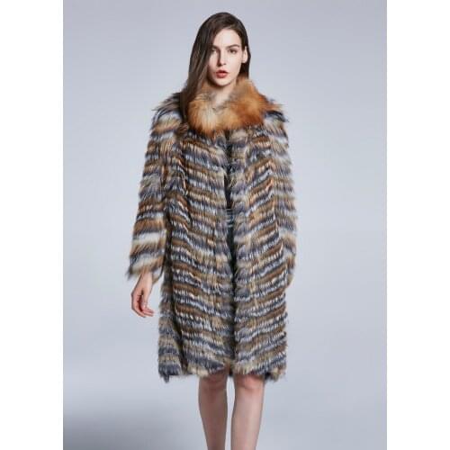 2021 new leather coat 100% natural fur coat female winter warm leather fox fur coat high quality fur vest