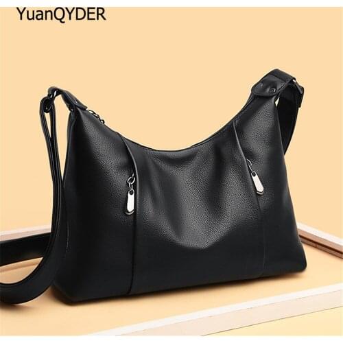 High Quality PU Leather Ladies Shoulder Bag Fashion Solid Color Designer Women Messenger Bags Multi-pocket Design Womens Wallet