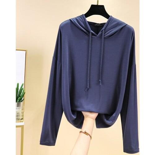 Women Hoodies Sweatshirt Fleece Modal Cotton Tracksuit Sports Sweatshirt 2021 Winter Japanese Casual Loose Jumper