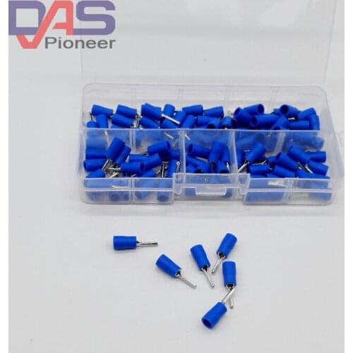 100PCS/Pack PTV2-10 Pin Pre-insulating wire Terminal(Type TZ-JTK) 16-14AWG Wire ferrule terminal Connector