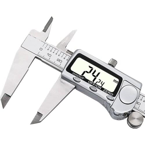 200mm Electronic Digital Caliper Inch Metric Fractions Conversion 0-8 Inch Stainless Steel Body Extra Large LCD Screen
