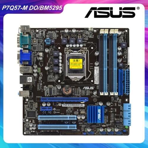 P7Q57-M DO/BM5295 For ASUS LGA 1156 Original Desktop Motherboard Dual Channel DDR3 Memory HDMI Micro ATX Used PC Motherboard