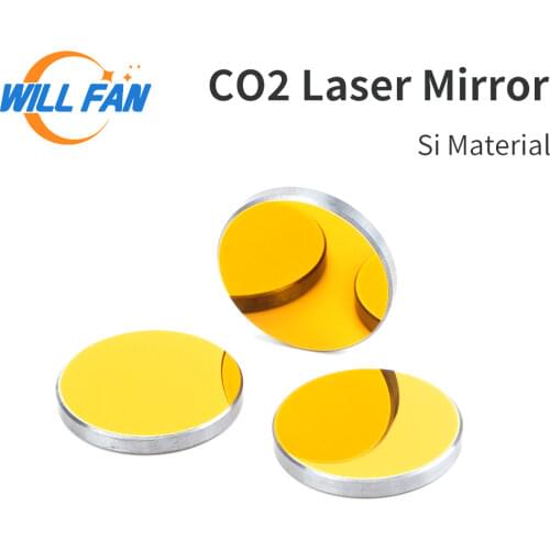 Will Fan Dia 20 25 30mm Si Coat Gold Co2 Laser Mirror 3pcs/lot For CNC Laser Cutter Engraving Machine