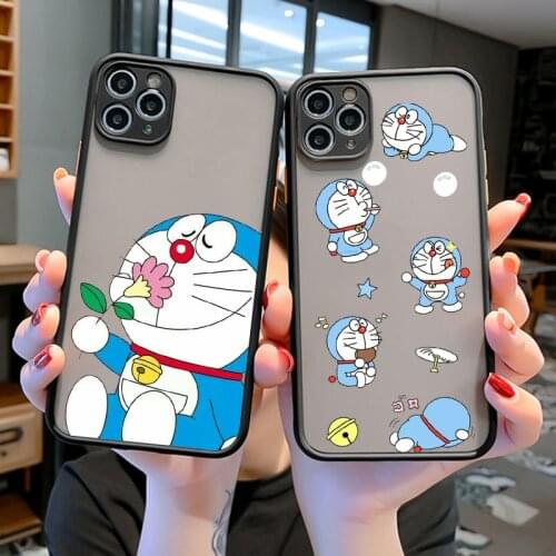 Anime Doraemon Love mobile phone case for iPhone 11Pro 12 Pro MAX X XS MAX XR 6 6s 7 8 Plus SE2020 11 12mini matte back cover