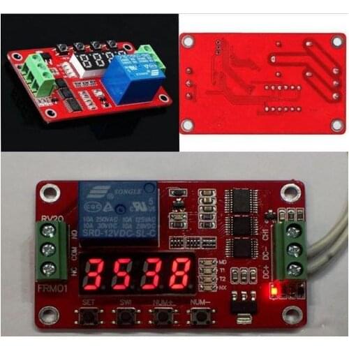 DC 12V Multifunction Self-lock Relay PLC Cycle Timer Module Delay Time Switch