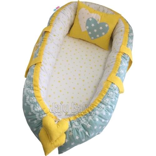 Jaju Baby Nest Green Star Luxury Orthopedic Baby Bed Babynest Special Design 100x60