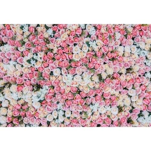 Flower Photography Background Yellow And Pink Roses With Green Leaves And White Flowers Backdrop For Wedding Party Baby Shower