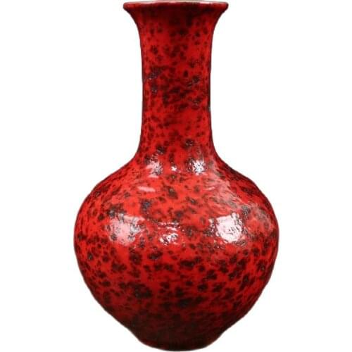 Chinese Old Porcelain Kiln Color-Changing Red Glazed Vases