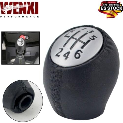 Leather 6 Speed Manual Car Gear Shift Knob Car Styling For Renault MEGANE SCENIC LAGUNA ESPACE MASTER For VAUXHAL For OPEL