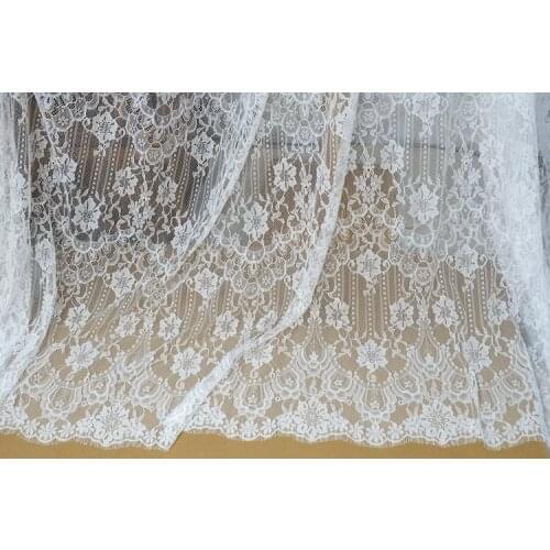1.5M x 3M / lot French eyelash lace fabric diy bridal weeding dress lace embroidery clothes wedding dress accessories