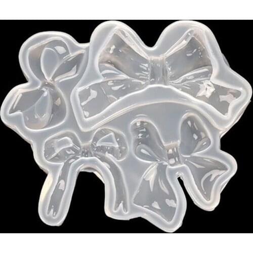 Bowtie Ribbon Silicone Resin Mold DIY Jelly Shot Handmade Ice Cream Soap Mould T4MD