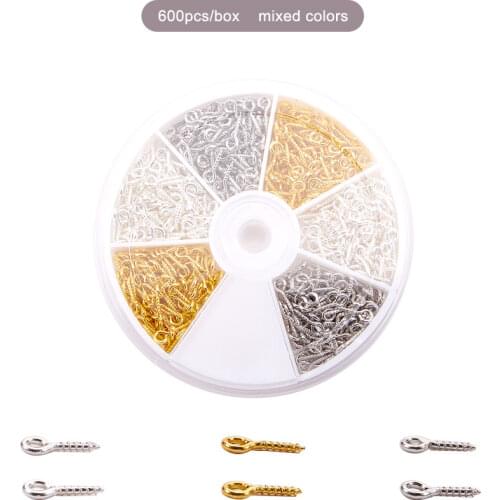 Hot-selling sheeps eye nails, screws, horn nails, boxed, multi-specification handmade diy jewelry accessories