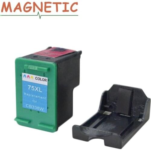 Magnetic 75xl Ink Cartridge replacement for HP 75 for Photosmart C4200 C5200 C4300 Officejet J5780 C4280 C4345 C4380 C4385