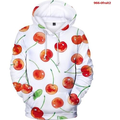 2021 New Fashion Fruit 3D Print Hoodies Men Fashion Casual Pullover Hooded Harajuku Style Sweatshirt Fruit Hoodie Tracksuit Men