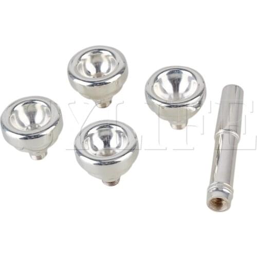 New Sliver Painted Trumpet Mouthpiece 4 Size 1-1/2C,3C,5C,7C for Beginners