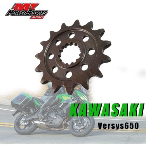 For KAWASAKI Versys 650 Motorcycle Steel Alloy Front Engine Sprocket Full Steel Rear Sprockets Of SCM420 Chromoly Steel Allay