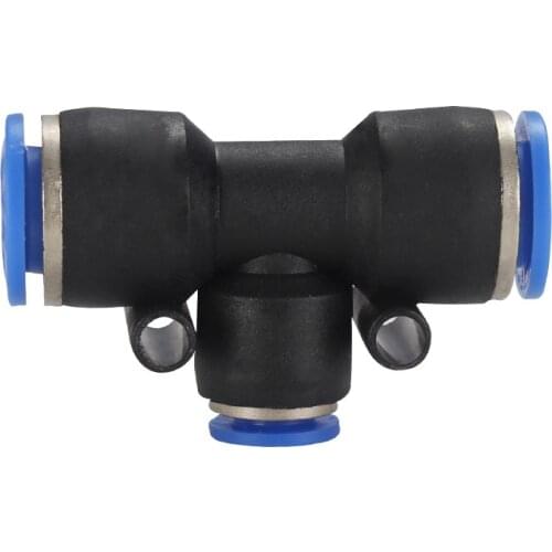 4mm 6mm 8mm 10mm 12mm 14mm 16mm Reducer Pneumatic Quick Fitting Plastic 3 Way Push to Connect Pipe Tube Fittings