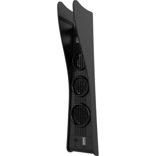 G5AA Cooling Stand Controller Cooler System Accessories w/3 Cooling Fans & Headset Holder Compatible with Play-station 5