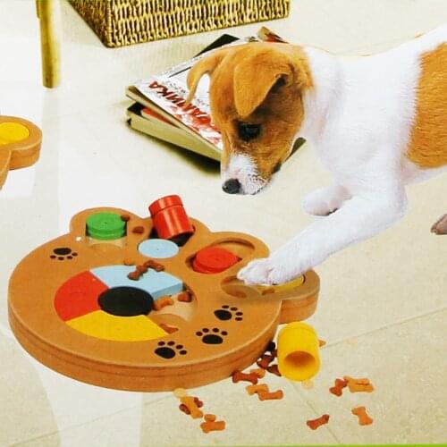 Pet Slow Eating Feeder Increase IQ Dog Interactive Puzzle Toy Puppy Food Dispenser Feeding Bowl Dogs Training Intelligence Toys