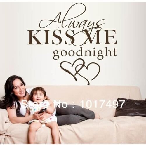 Multiple styles love quotes wall stickers vinyl decals for bedroom