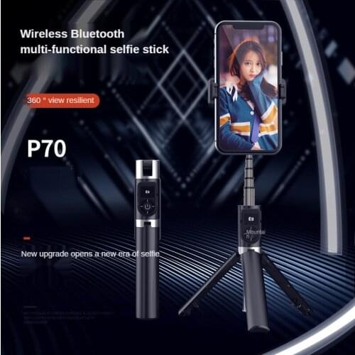 P70 3 In 1 Wireless Bluetooth Selfie Stick Portable High Quality Remote Control for IPhone Android Headphone Live Holder Tripod