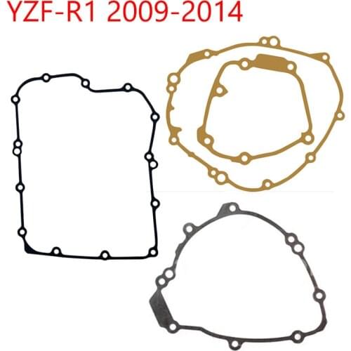 Motorcycle Engine Strainer Left Right Crankcase Generator Clutch oil pump Cover Gasket For Yamaha YZF-R1 2009-2014 YZF R1 YZFR1
