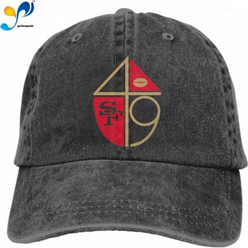 Franklin Sports 49ers Hat New Logo 2020 Football Hat Adjustable Black of San Francisco Fans