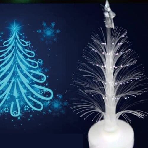 Rave LED Party Colorful LED Fiber Optic Nightlight Decoration Light Lamp Mini Christmas Tree Christmas Decoration Supplies