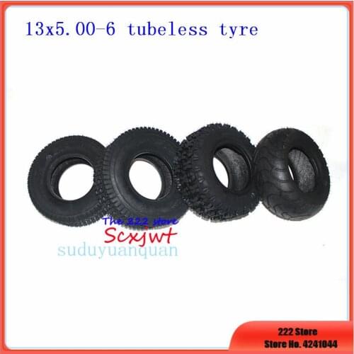 Four Options Good quality 13x5.00-6 '' Vacuum Tire Tubeless Tyre for ATV QUAD Buggy Mower Go-kart Buggy Electric scooter wheel
