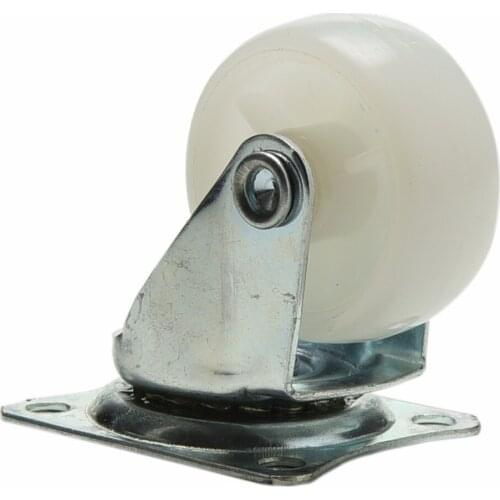 10Kg White PP NylonDual Roller Bearing Wheel For PlatformTrolleyChair Quiet UniversalSwivel Casters 1" Wheels Castorhigh quality