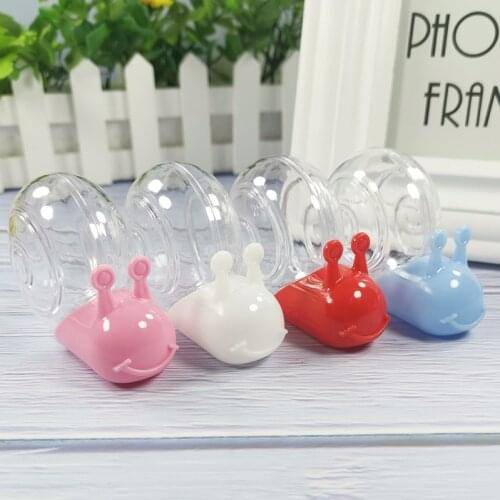 12Pieces Snail Pattern Plastic Candy Boxes Storage Packaging Case for Wedding Baby Shower Birthday Event Party Gift Cases Decor