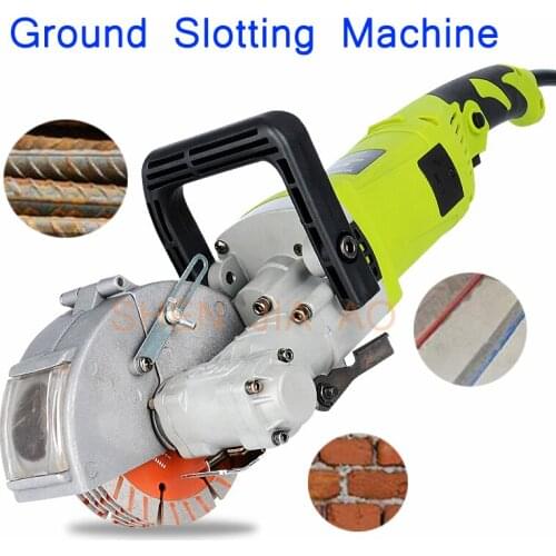 220V Electric Wall Chaser Groove Cut Machine 0-40mm Wall Slotting Machine Steel Concrete Cut Ground Dark Line Slotter Machine