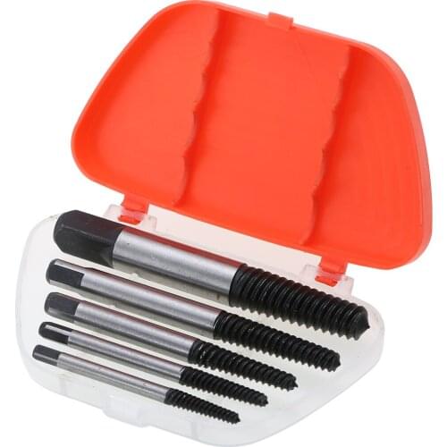 5pcs Screw Extractor Drill Bit Guide Broken Damaged Bolt Remover Easy Out Metric