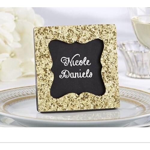 50Pcs Sparkle And Shine Silver Gold Glitter Frame Favor For Wedding,Mini Baby Photo Frames Favor,Resin Birthday Party Gifts