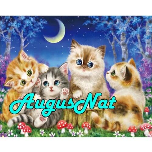 5d diy diamond painting full drill round cats daimond embroidery picture diamont mosaic stickers animals diamand art accessories