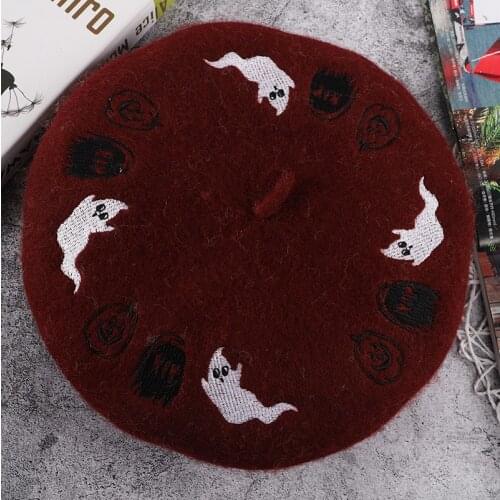 Beanie Beret hat Women Sherlock hat Bonnets Ethnic Style Halloween Knitted Woolen Cap Womens Autumn And Winter Lady Warm Cap