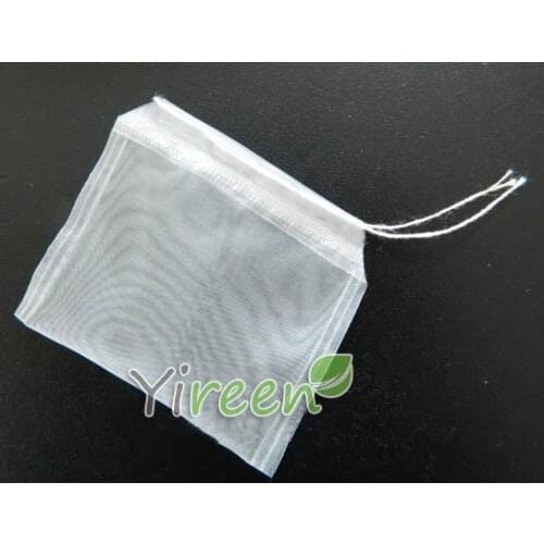 Free shipping! 500pcs Nylon Filter Bag 60 X 70mm Transparency Empty Tea Bag Single String Closed For filter Tea Medicine