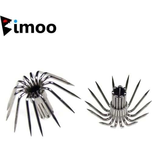 Bimoo 100PCS #2 ~ #4.5 Squid Jig Hook Wood Shrimp Jig DIY Umbrella Fishing Hooks