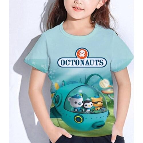 Octonauts 3D Print Childrens T-shirts Boys Girls T shirt Camiseta Summer Kids Cartoon Anime Short Tee Shirts Baby Cute Clothes