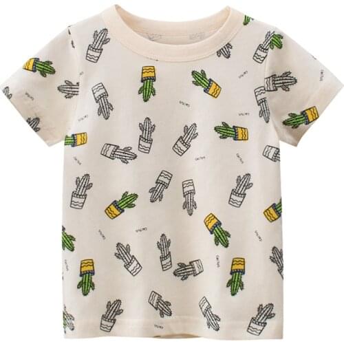 Baby Boys T shirt Cotton Summer 2021 New Kids Cartoon T-shirt for Boys Car Print Child Toddler Short Sleeve Tops Clothes 2-8Year