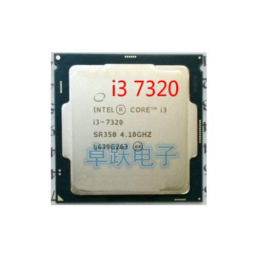 Intle quad core I3 7320 CPU 4.1G 51W 2Cores 4Threads B0 1151 HD610 DDR4 free shipping