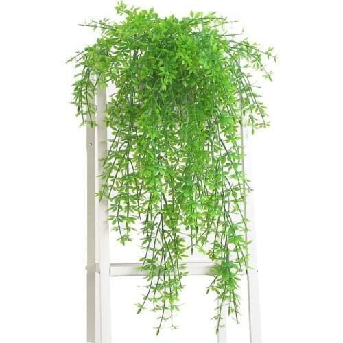 1pc Artificial Vine Creative Fake Leaves Design Hanging Vine Faux Garland Fake Plants Photography Props Home Decor Accessories