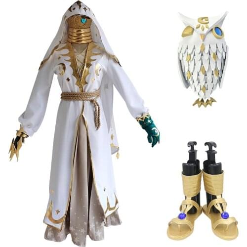 Game Identity V Prophet Eli Clark Cosplay Costume Halloween Costumes for Women and Men Christmas Fancy Party Dress shoes owl Set