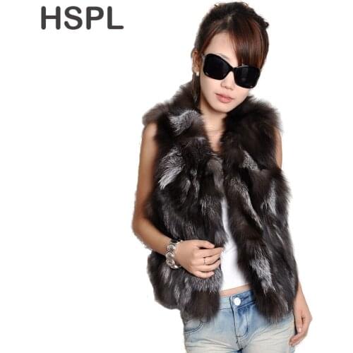 Fox Fur Gilet 2017 Real Fur Short Women Natural Winter Feminino Genuine fur vest Female Real short fur vest colete de inverno