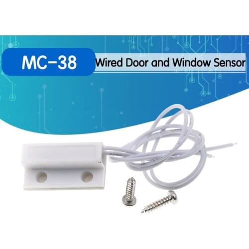 MC-38 MC38 Wired Door Window Sensor 30mm Wire Lengthen Randomly Magnetic Switch Home Alarm System for arduino